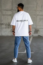 Herren-T-Shirt in Übergröße mit MASSCULT-Aufdruck in Weiß Teamv 8034216 Foto №6