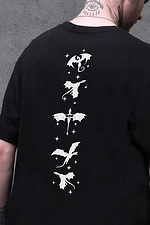 Men's Oversized T-Shirt Without Fourth Wing Print Black Without 8055216 photo №4
