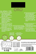 Женские теплые колготки alaska 120 den черного цвета. ORO 4027217 фото №2