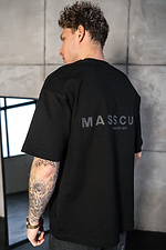 Men's Oversized T-shirt with MASSCULT print Black Teamv 8034217 photo №4