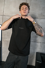 Men's Oversized T-shirt with MASSCULT print Black Teamv 8034217 photo №5