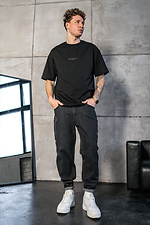 Men's Oversized T-shirt with MASSCULT print Black Teamv 8034217 photo №6