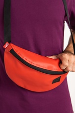 Полукруглая сумка на пояс бананка красная с одним карманом GEN 9005217 фото №6