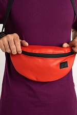 Полукруглая сумка на пояс бананка красная с одним карманом GEN 9005217 фото №7