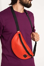Полукруглая сумка на пояс бананка красная с одним карманом GEN 9005217 фото №8