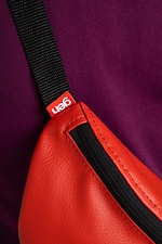 Полукруглая сумка на пояс бананка красная с одним карманом GEN 9005217 фото №9
