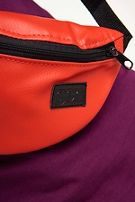 Полукруглая сумка на пояс бананка красная с одним карманом GEN 9005217 фото №10
