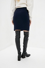 Warm wool blend mini skirt with slit  4038218 photo №3