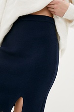 Ciepła spódnica mini z domieszką wełny z rozcięciem  4038218 zdjęcie №4