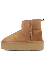 Hellbraune Ugg Boots für Damen mit hoher Sohle Forester 4203218 Foto №2