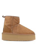 Hellbraune Ugg Boots für Damen mit hoher Sohle Forester 4203218 Foto №3