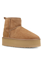 Hellbraune Ugg Boots für Damen mit hoher Sohle Forester 4203218 Foto №6