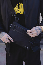 Men's Over-the-Shoulder Bag Brick Reflective Black Without 8049218 photo №4