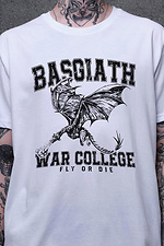 Men's Oversized T-Shirt Without With Fourth Wing Print White Without 8055218 photo №2