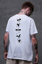 Men's Oversized T-Shirt Without With Fourth Wing Print White Without 8055218 photo №3