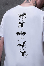 Men's Oversized T-Shirt Without With Fourth Wing Print White Without 8055218 photo №4
