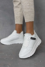 Белые зимние кроссовки из натуральной кожи на меху 8019219 фото №1