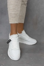 Белые зимние кроссовки из натуральной кожи на меху 8019219 фото №6
