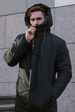 Czarna długa kurtka puchowa na zimę pikowana VDLK 8031219 zdjęcie №2