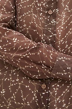 Шифоновая блуза ANORA рубашечного кроя в мелкий принт Garne 3038220 фото №4