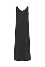 Атласное удлиненное платье MEGG черного цвета Garne 3041220 фото №9