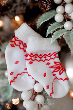 Children's white Christmas socks M-SOCKS 2040221 photo №4