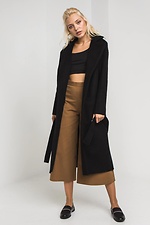 Black cashmere coat for autumn with turn-down collar and belt Garne 3039221 photo №4
