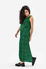 Атласна подовжена сукня MEGG зеленого кольору Garne 3041221 фото №4