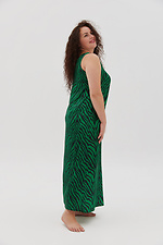 Zielona satynowa długa sukienka MEGG Garne 3041221 zdjęcie №6