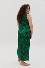 Zielona satynowa długa sukienka MEGG Garne 3041221 zdjęcie №7