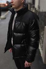 Чорна коротка куртка пуховик на зиму стьобана VDLK 8031221 фото №4