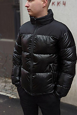 Чорна коротка куртка пуховик на зиму стьобана VDLK 8031221 фото №5