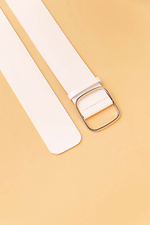 Breiter Damengürtel aus echtem Leder, weiß. Garne 3300222 Foto №1