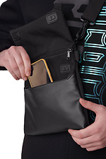 Черная сумка через плечо мессенджер с длинным ремешком GARD 8011222 фото №4