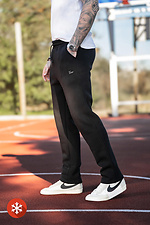 Men's warm sports pants Straight 3 Black Teamv 8034222 photo №2