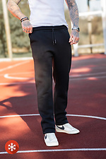 Men's warm sports pants Straight 3 Black Teamv 8034222 photo №3