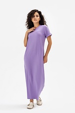 Lilac ribbed knitted dress Garne 3041223 photo №1