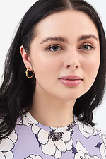 Women's earrings gold rings  4515223 photo №3