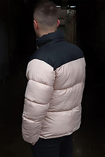 Бежева коротка куртка пуховик на зиму стьобана VDLK 8031223 фото №3