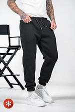 Men's warm sports pants OVERSIZE 3 Black Teamv 8034223 photo №1