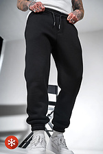 Men's warm sports pants OVERSIZE 3 Black Teamv 8034223 photo №3