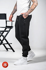 Men's warm sports pants OVERSIZE 3 Black Teamv 8034223 photo №4