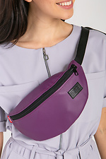 Напівкругла сумка на пояс бананка фіолетова з однією кишенею GEN 9005223 фото №1