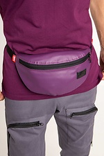 Полукруглая сумка на пояс бананка фиолетовая с одним карманом GEN 9005223 фото №4