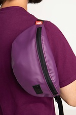 Напівкругла сумка на пояс бананка фіолетова з однією кишенею GEN 9005223 фото №5