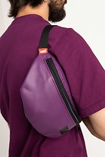 Полукруглая сумка на пояс бананка фиолетовая с одним карманом GEN 9005223 фото №6
