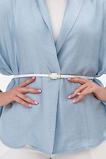 Женский пояс из натуральной кожи белого цвета. Garne 3300224 фото №2