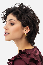 Women's earrings wide gold rings  4515224 photo №1