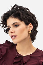 Women's earrings wide gold rings  4515224 photo №2