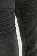 Хлопковые спортивные штаны джоггеры темно-серого цвета GEN 8000224 фото №4